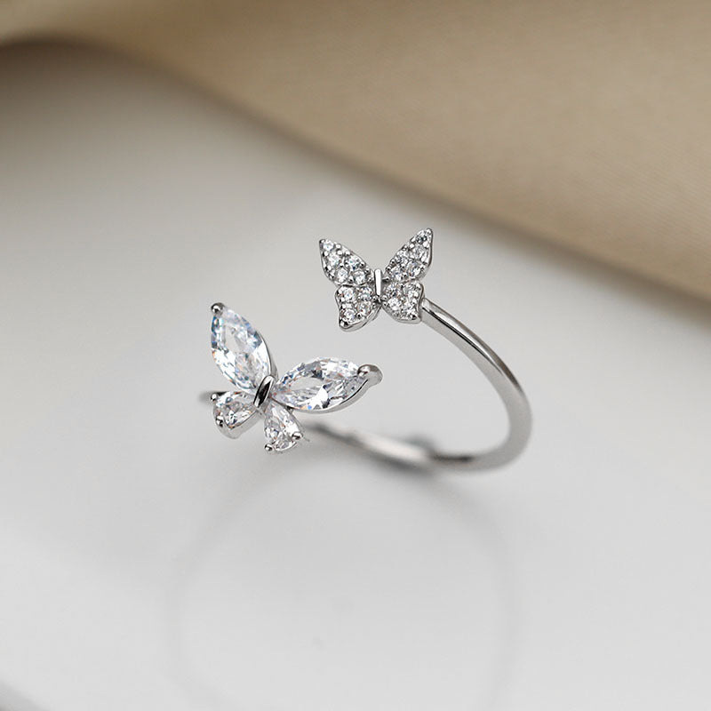 S925 Sterling Silver Butterfly Ring