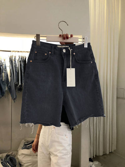Loose Casual Five-Point Denim Shorts